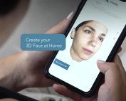 Aplicação Crisalix com simulação 3D do rosto no telemóvel